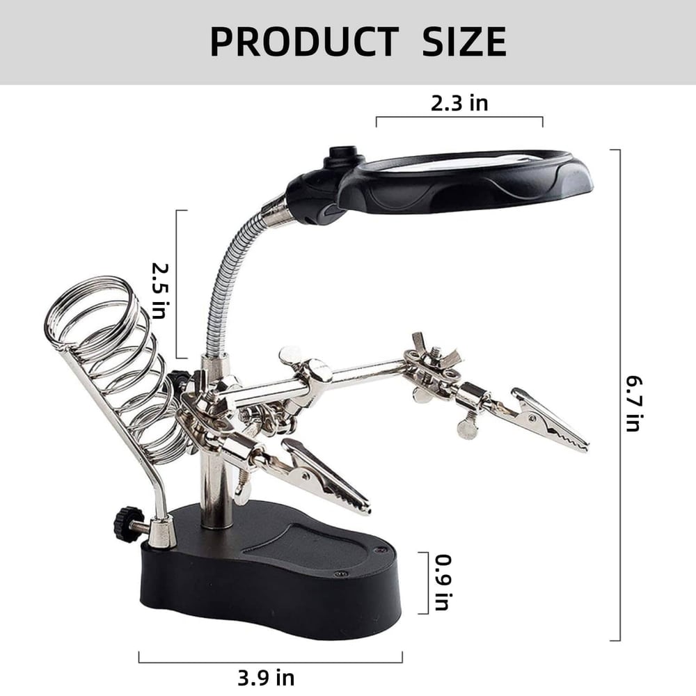 Adjustable LED Magnifying Glass Soldering Station – Hands-Free Precision Made Easy! Mivoza Deutschland