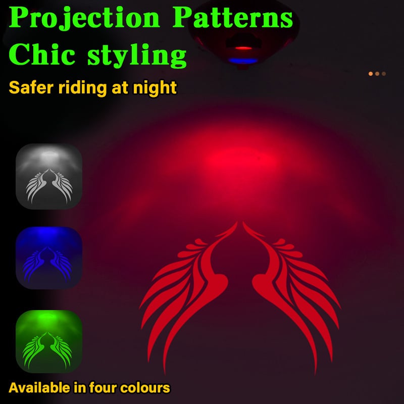 Bicycle Fender Rear Light — Waterproof LED Safety Light with Projection (2 Pieces)