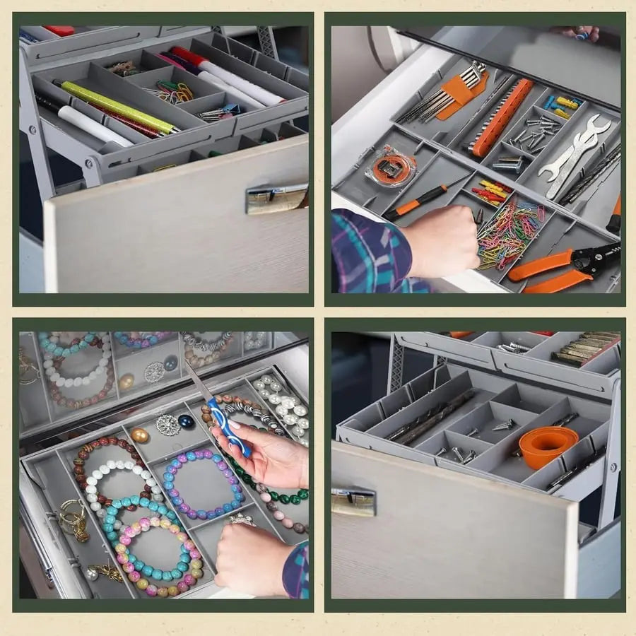 3-Tier Smart Drawer Organizer – Optimizes Storage Space