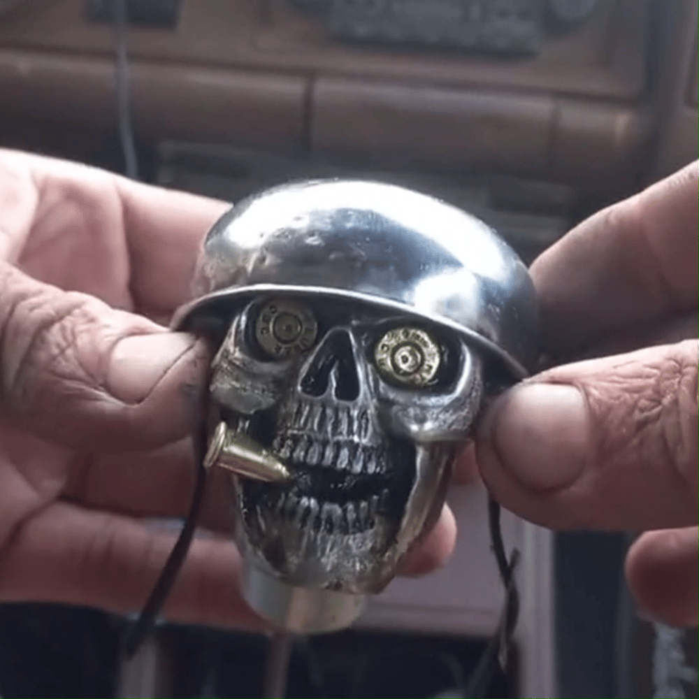Skull Soldier Gear Shift Knob made of Chrome Alloy