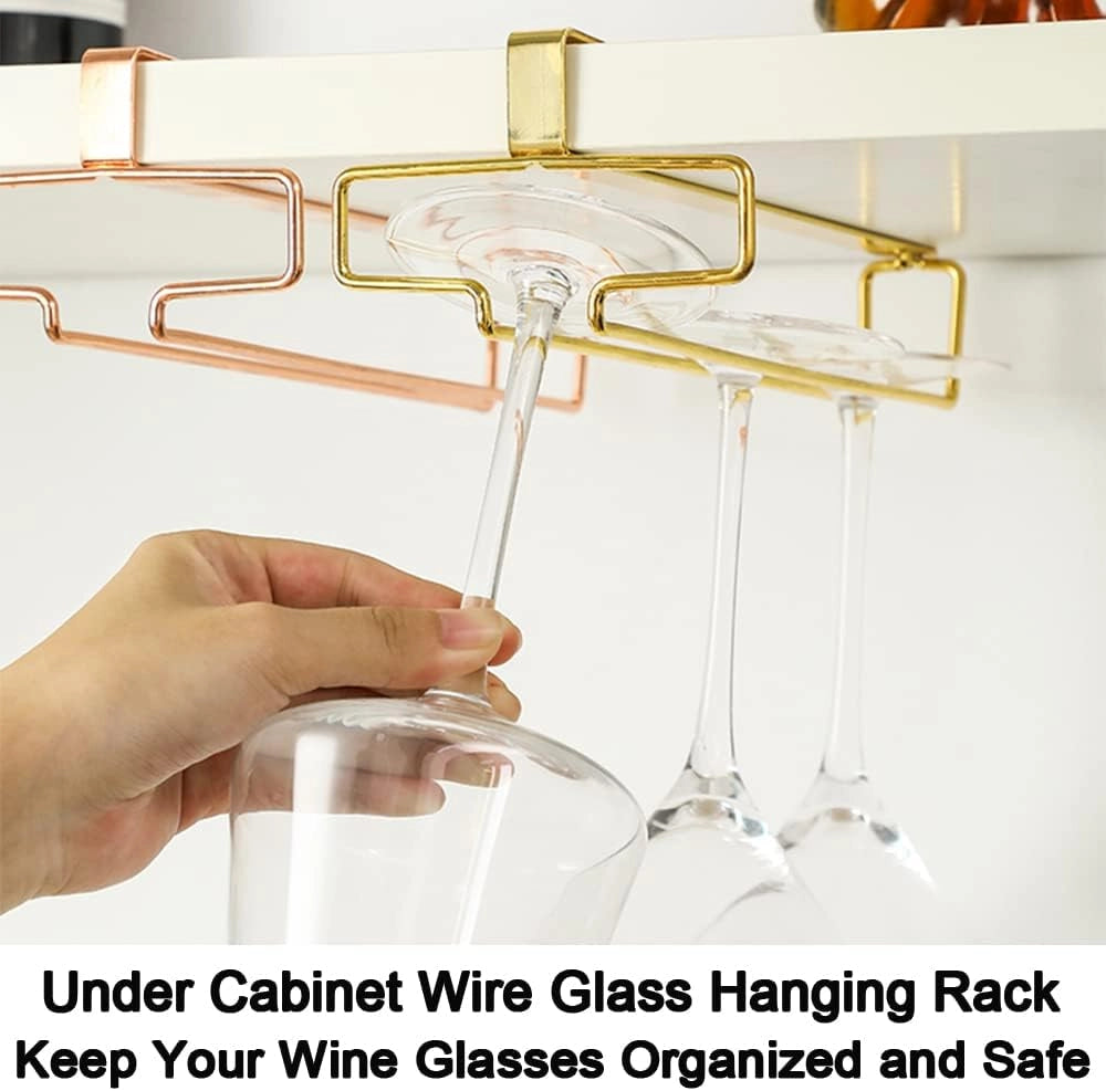 Wine Rack for Under-Cabinet Mounting — Space-Saving Glass Holder with Easy Installation
