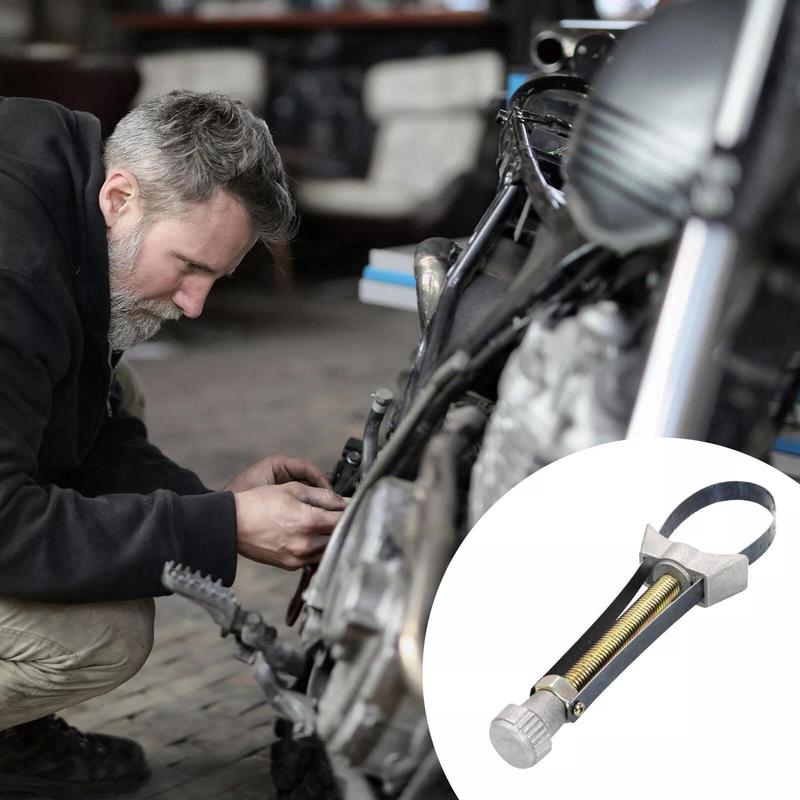 Adjustable Oil Filter Strap Wrench — Durable Tool for 2.4–4.7 inches Filters