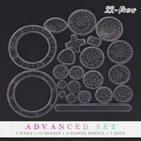 22-piece Spiral Ruler Set – Creative Drawing with System