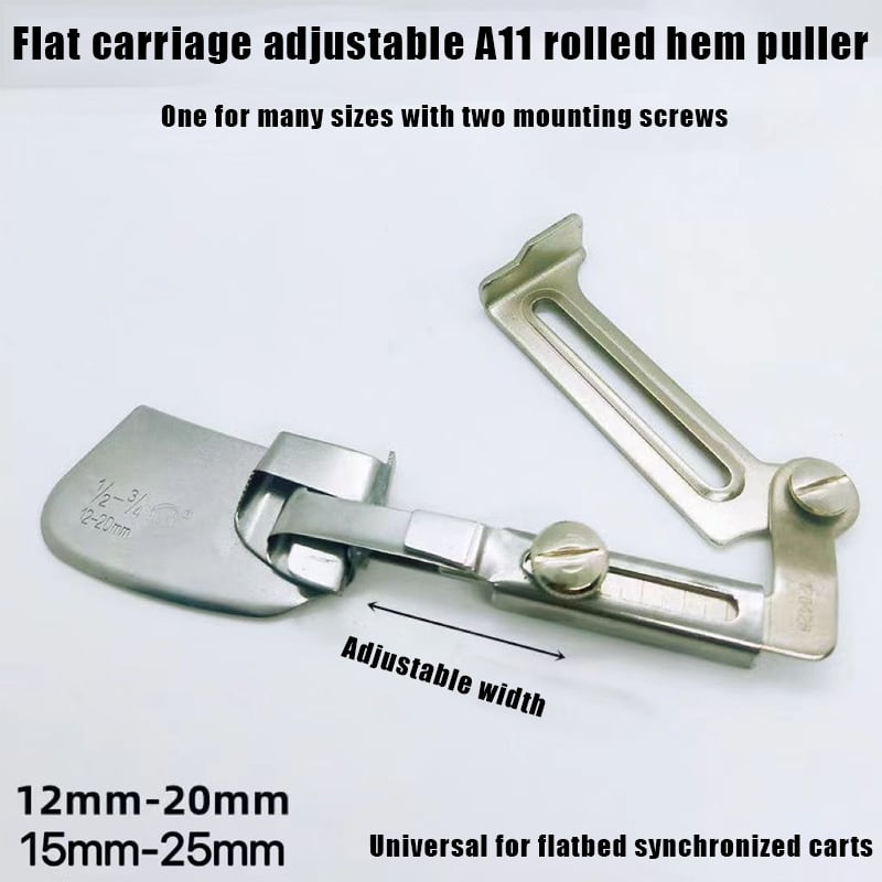Adjustable Rolled Hem Foot for Precise Sewing Finishes