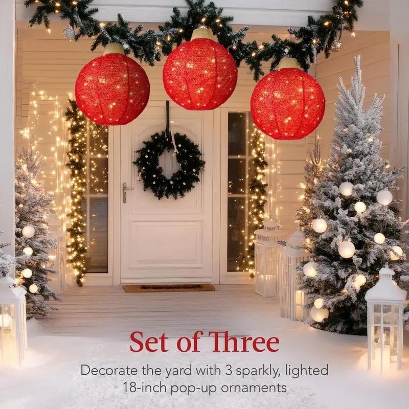 Pop-Up LED Decorative Ball — Enjoy Dynamic Light Show with 8 Modes