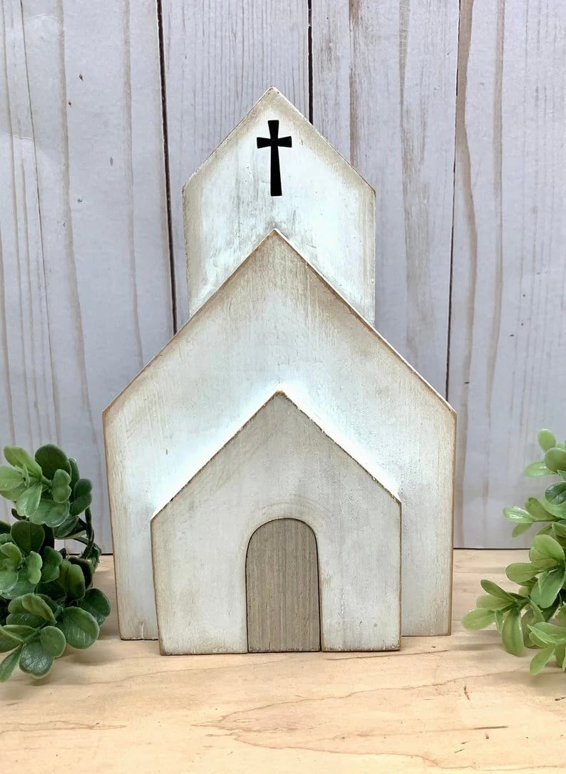Easter Decoration Set Made of Wood — Symbol of Peace, Hope & New Beginnings 4-Piece Set