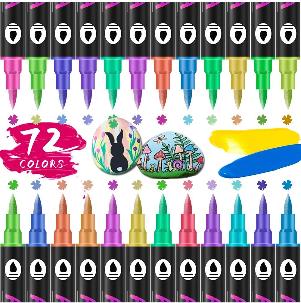ColorFlare™ — Double-Tip Markers with 72 Vibrant Hues