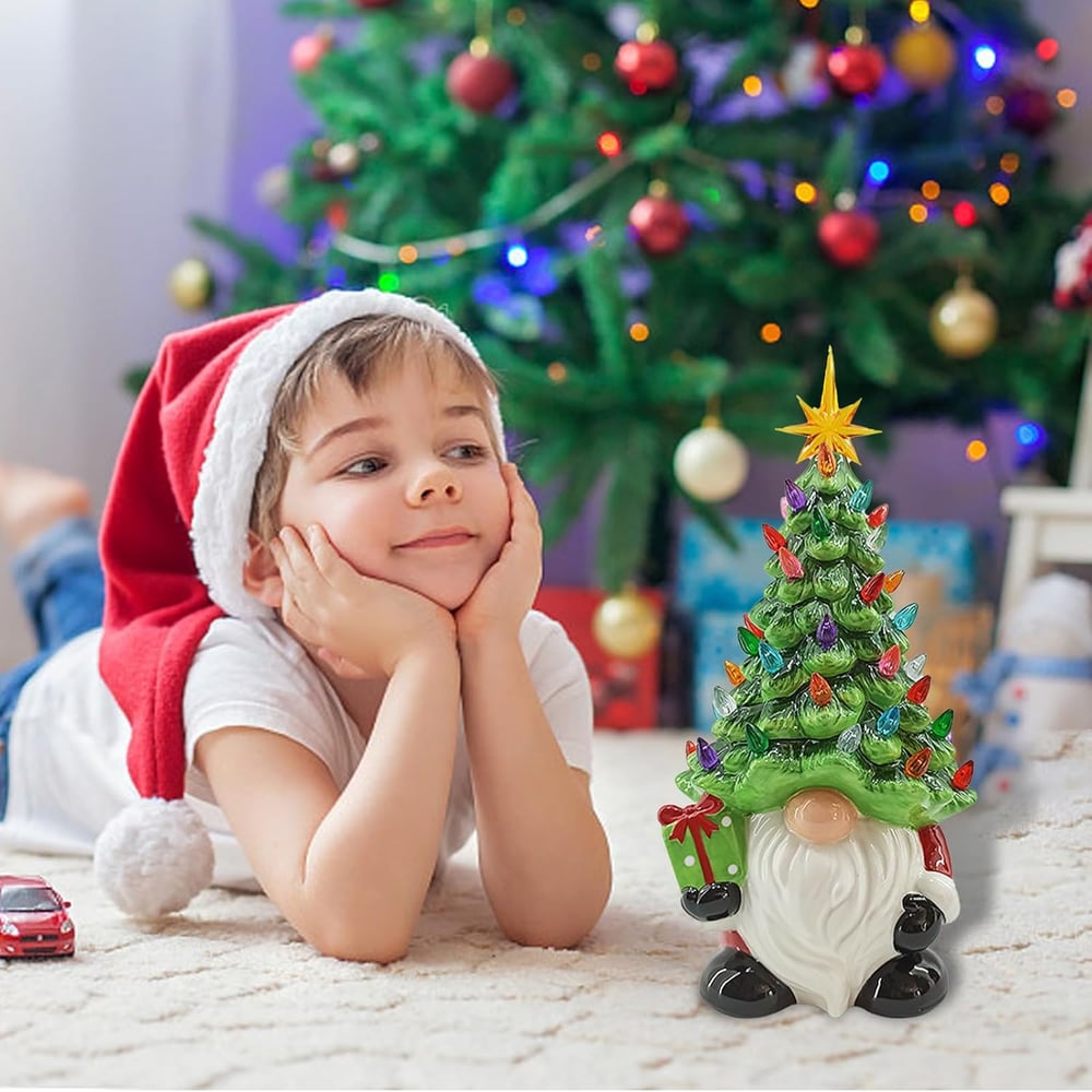 DIY Illuminated Christmas Gnome Tree — For Table, Window & Fireplace