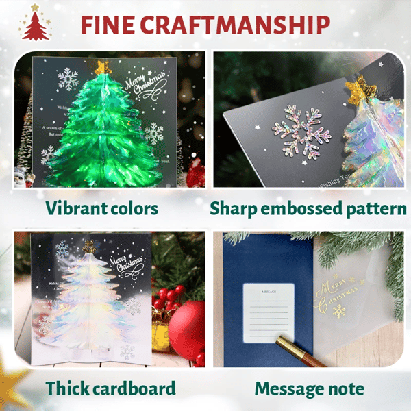 3D Christmas Cards — Unfold a Sparkling Surprise