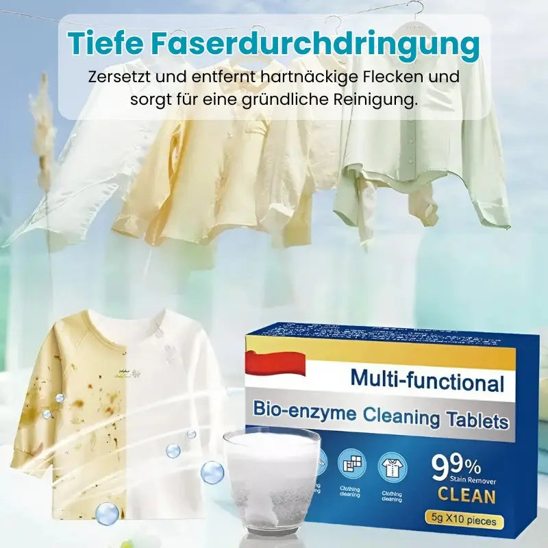 Deep-clean organic enzyme detergent tablets – Powerful stain removal