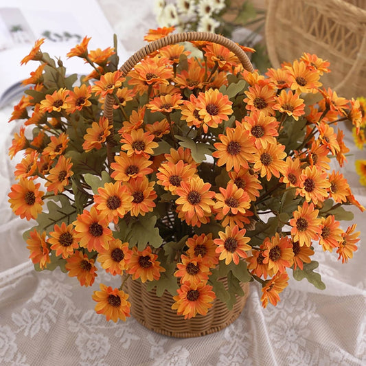 Artificial Flowers Autumn Decor — Welcome to the Colorful Splendor of Autumn 5 Bundles per Set
