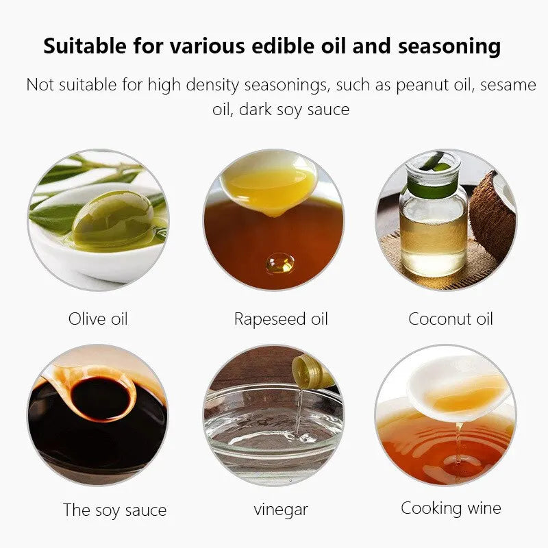 Clear Cooking Oil Spray Bottle – Eco-Friendly Kitchen Sprayer with Precise Pouring