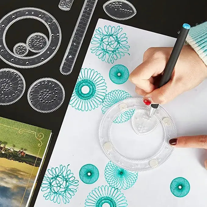 22-piece Spiral Ruler Set – Creative Drawing with System