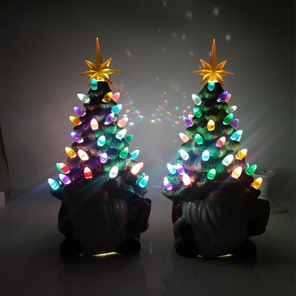 DIY Illuminated Christmas Gnome Tree — For Table, Window & Fireplace