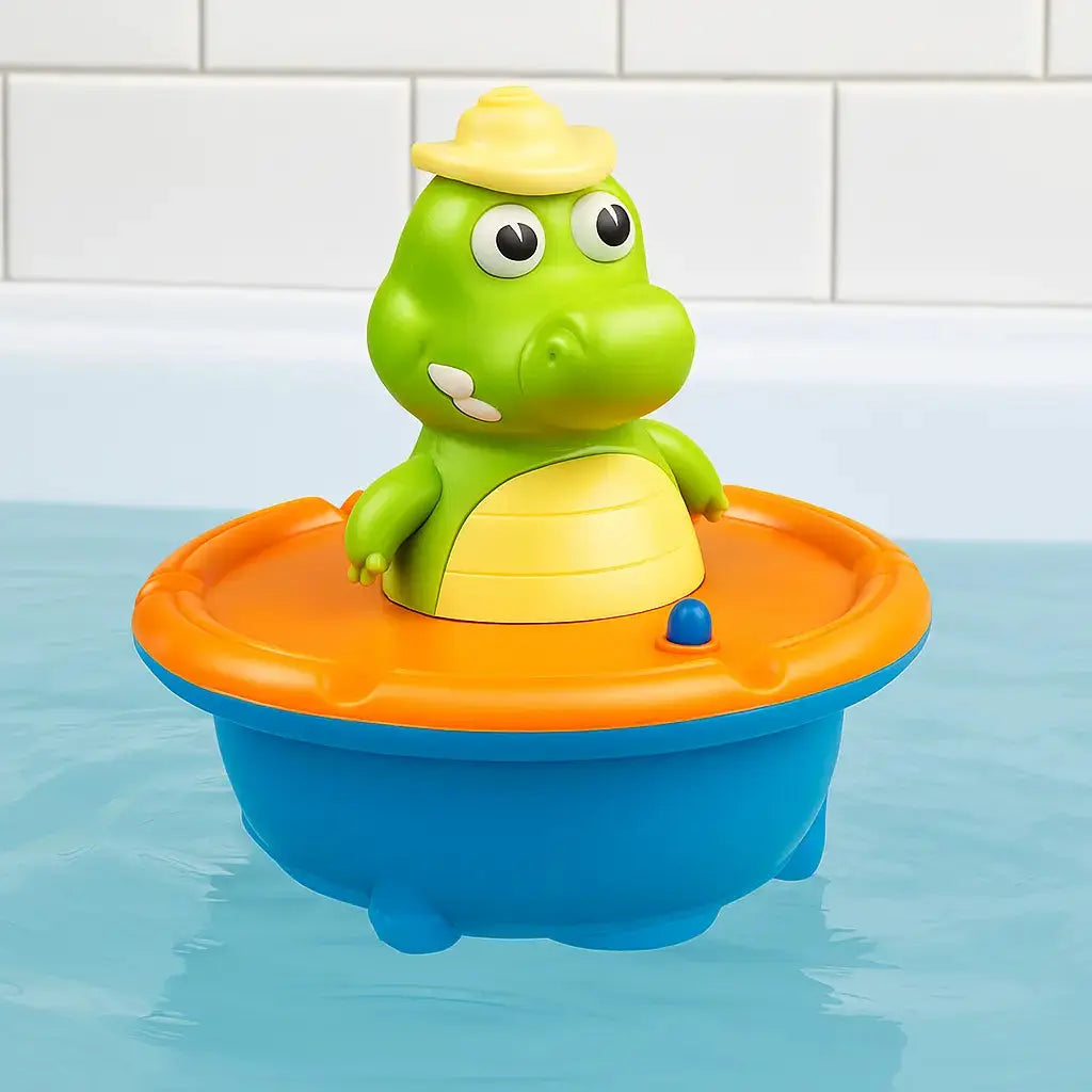 LED Bath Fountain "Crocodile" – With Replaceable Attachments & Light Effect