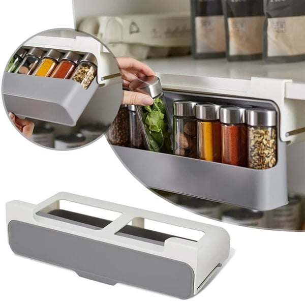 Kitchen Container Organizer – Hanging Spice Rack with Easy Installation