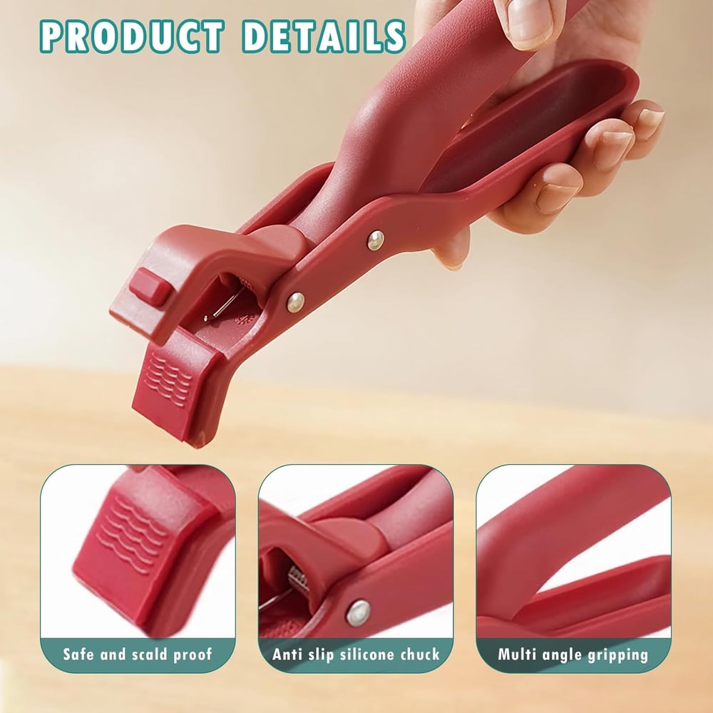Silicone Grip Clip — Secure Hold Without Risk of Burns