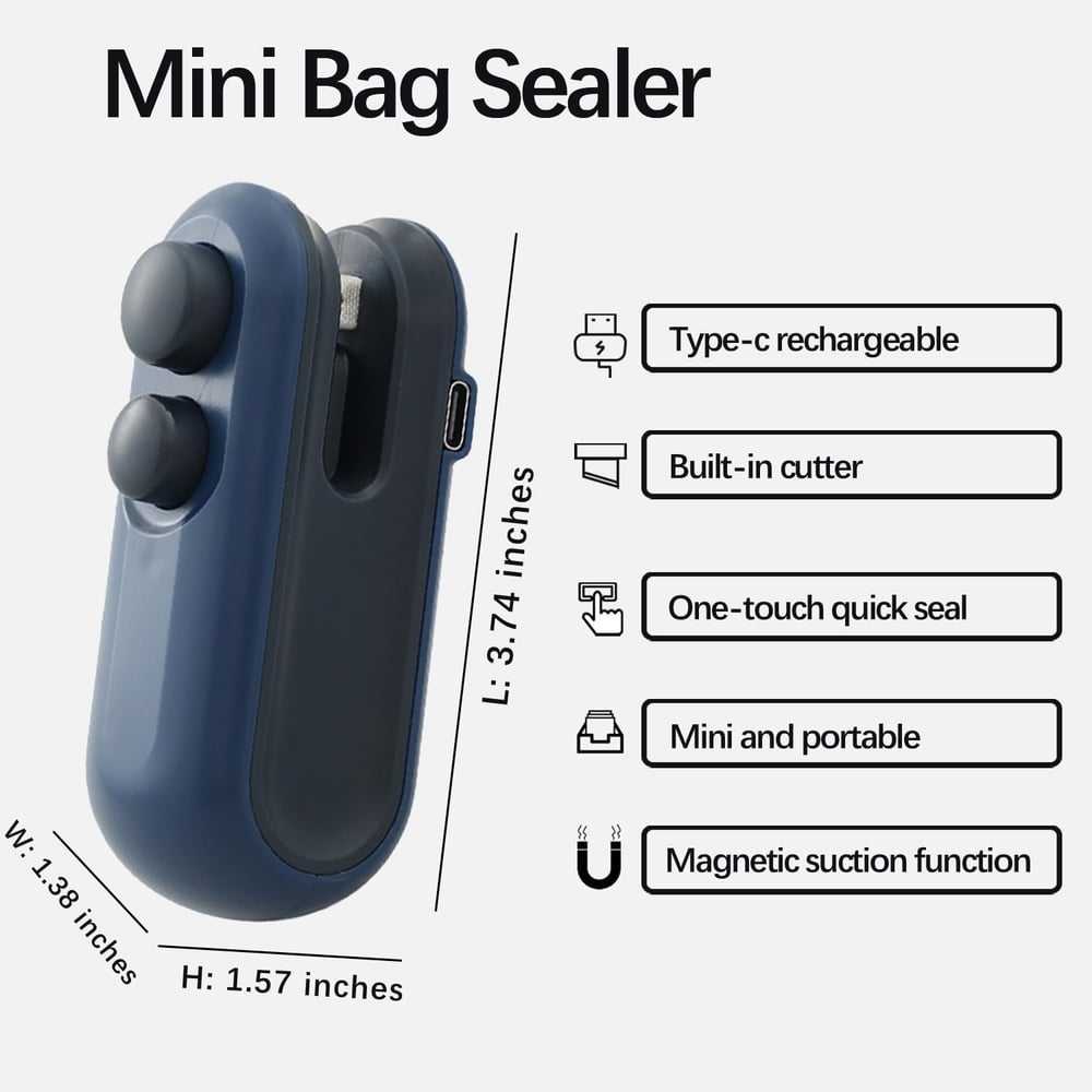 2-in-1 Bag Seal & Cutter for Fresh Snacks