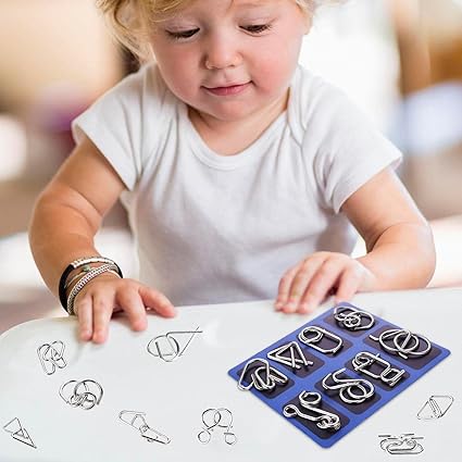 Metal Wire Brain Teaser Set – Durable Educational Wire Puzzles