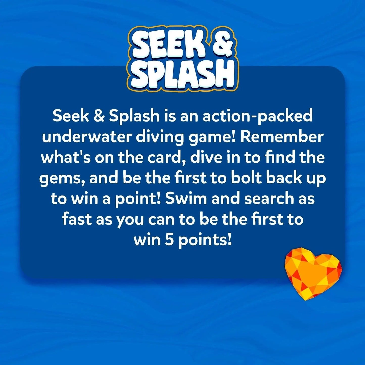 Underwater Pool Treasure Hunt Game with Waterproof Gems and Cards