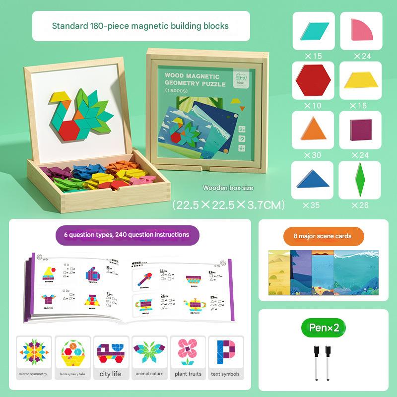 Wooden Magnetic Puzzle — Promoting Creativity and Self-Confidence