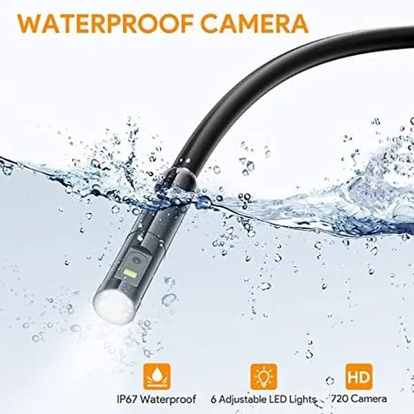 Waterproof Endoscope Camera — HD Inspection Camera with 5m Cable