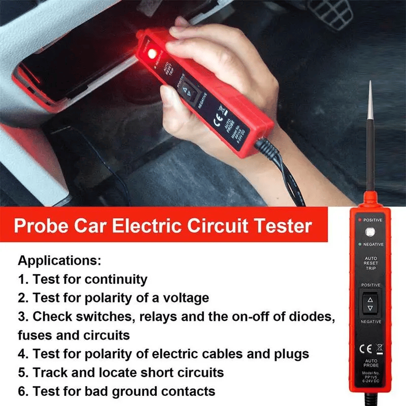 Car Circuit Tester – 6-24V Electrical Diagnostic Tool