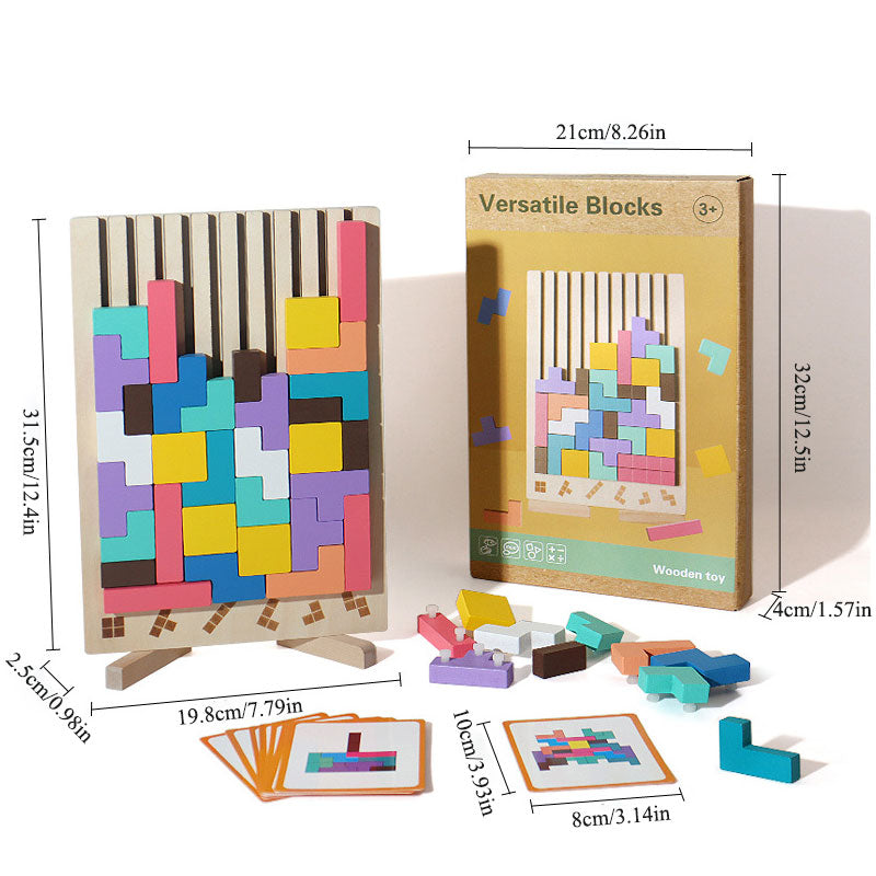 Wooden stacking game - Promotes logic, concentration and fine motor skills in children! Mivoza Germany