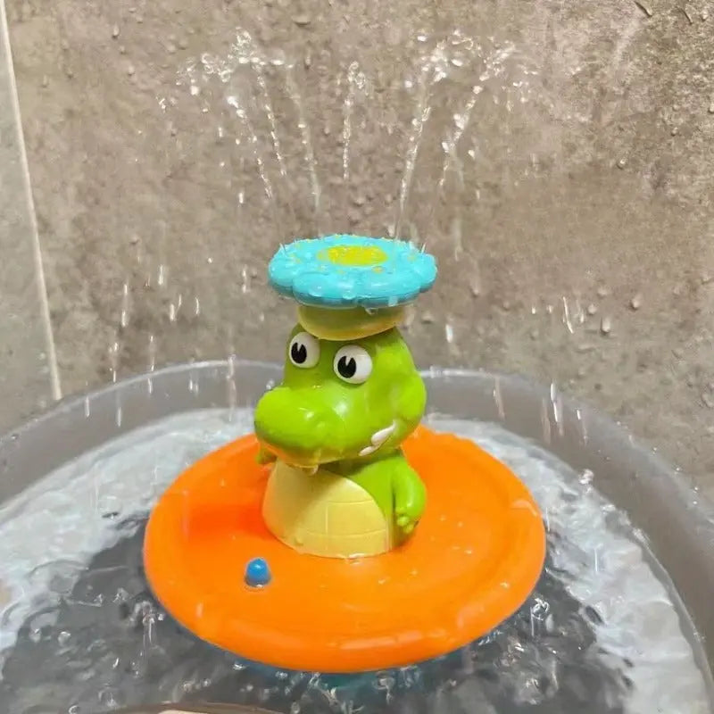 LED Bath Fountain "Crocodile" – With Replaceable Attachments & Light Effect