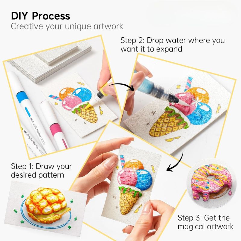3D Foam Structure Art Set – Creative Craft Kit with Colored Pencils