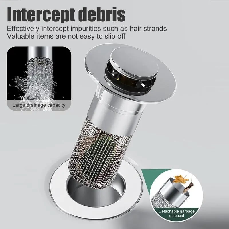 Stainless Steel Drain Filter — The Solution Against Hair Clogs in the Sink