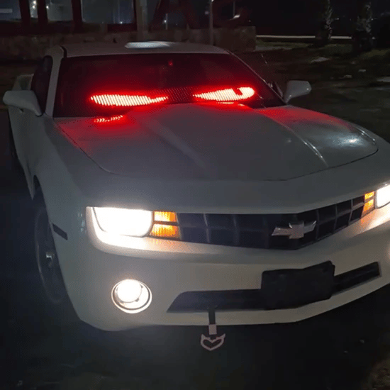 Animated LED Display Panel — App-Controlled Vehicle Windshield Sign (2 Pieces)