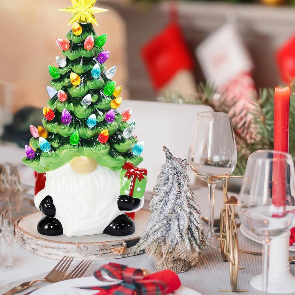 DIY Illuminated Christmas Gnome Tree — For Table, Window & Fireplace