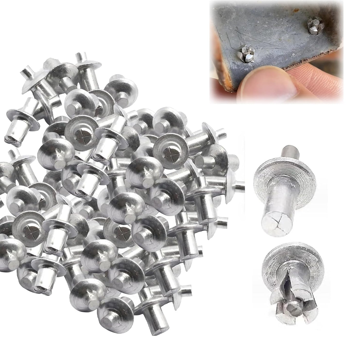 AlumaGrip™ — Instant, Rustproof Tool-Free Rivets