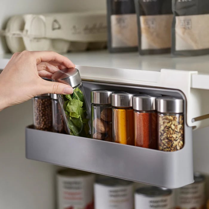 Kitchen Container Organizer – Hanging Spice Rack with Easy Installation