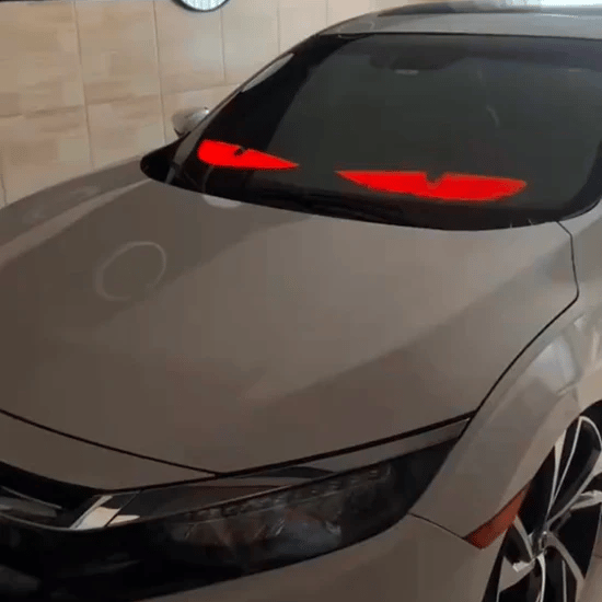 Animated LED Display Panel — App-Controlled Vehicle Windshield Sign (2 Pieces)