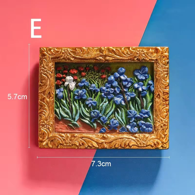 Van Gogh Refrigerator Magnets with 3D Art Details