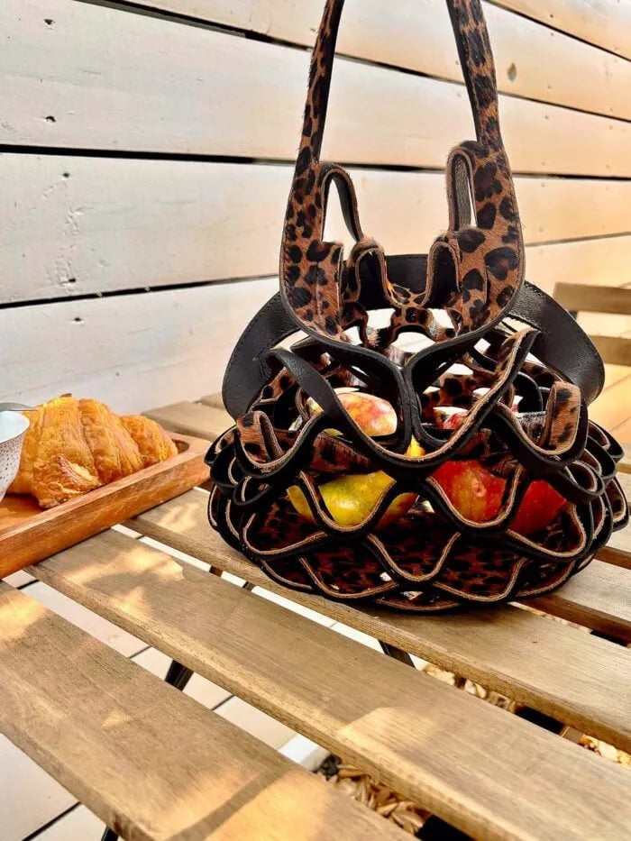 Handcrafted Leather Foldable Tote Bag – Shape-malleable, Lightweight Bag