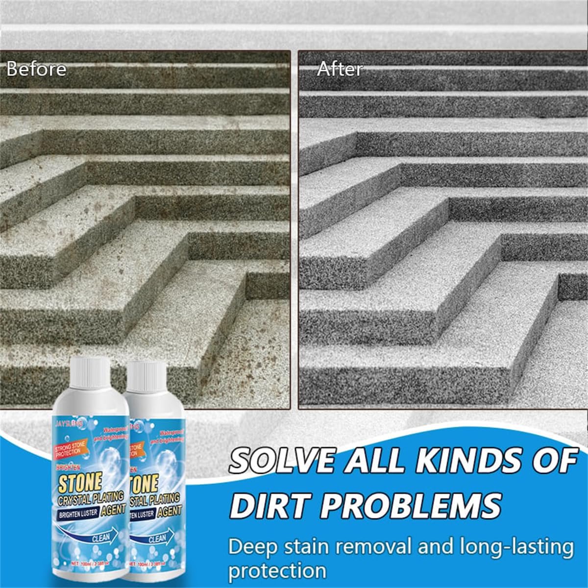 Stone care product — natural shine without chemical loss
