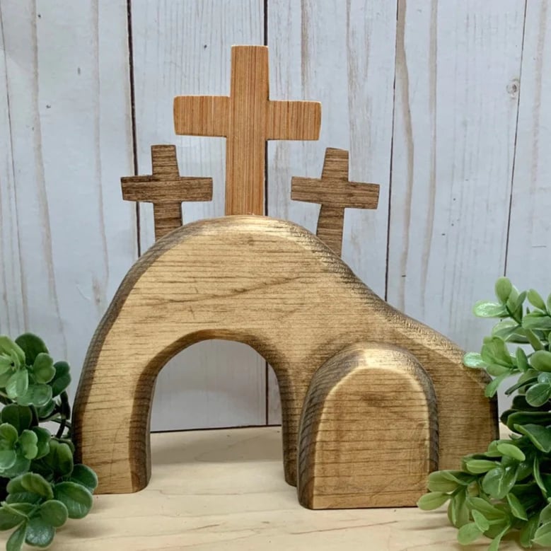 Easter Decoration Set Made of Wood — Symbol of Peace, Hope & New Beginnings 4-Piece Set