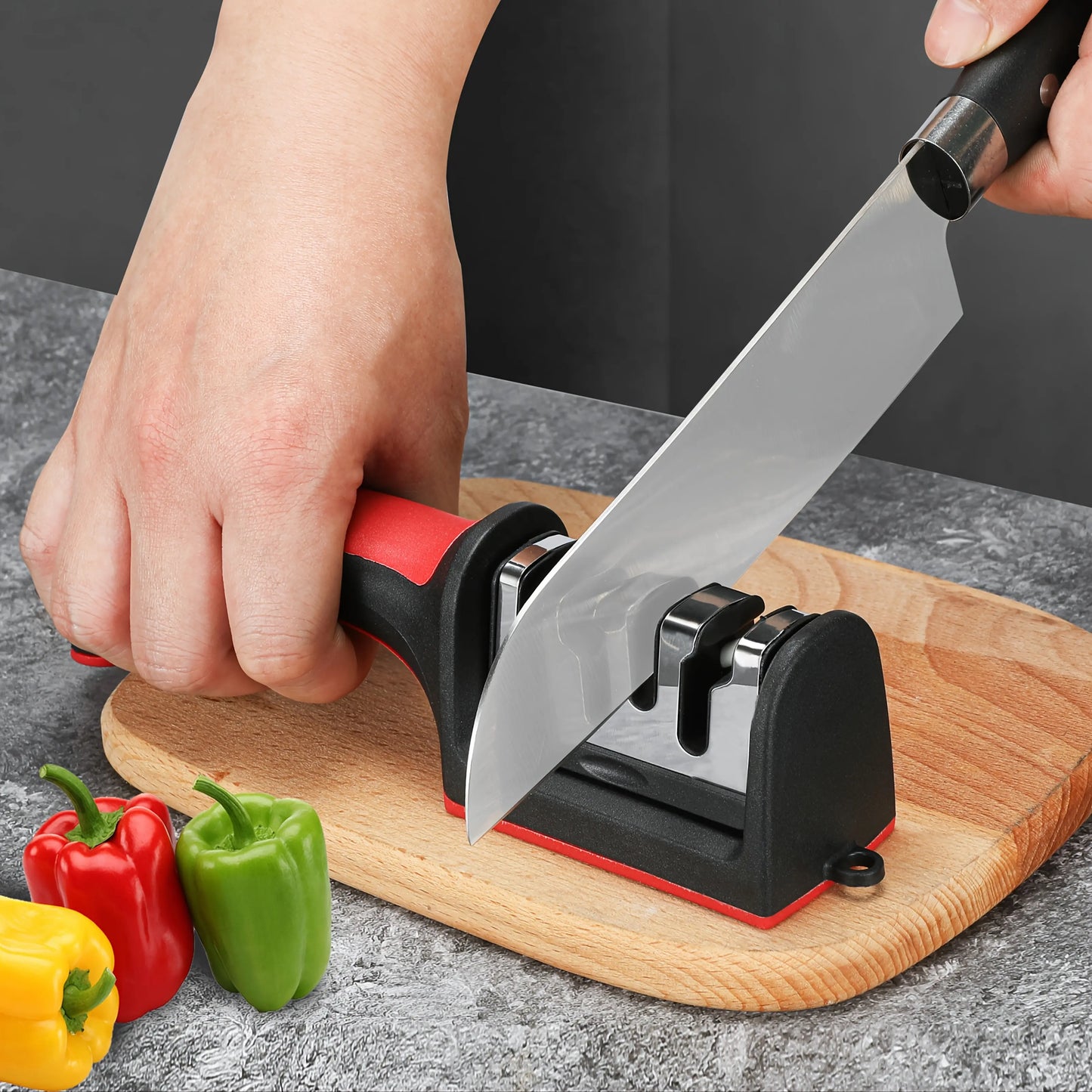 4-Stage Knife Sharpener – Sharp Blades for Easy Cooking