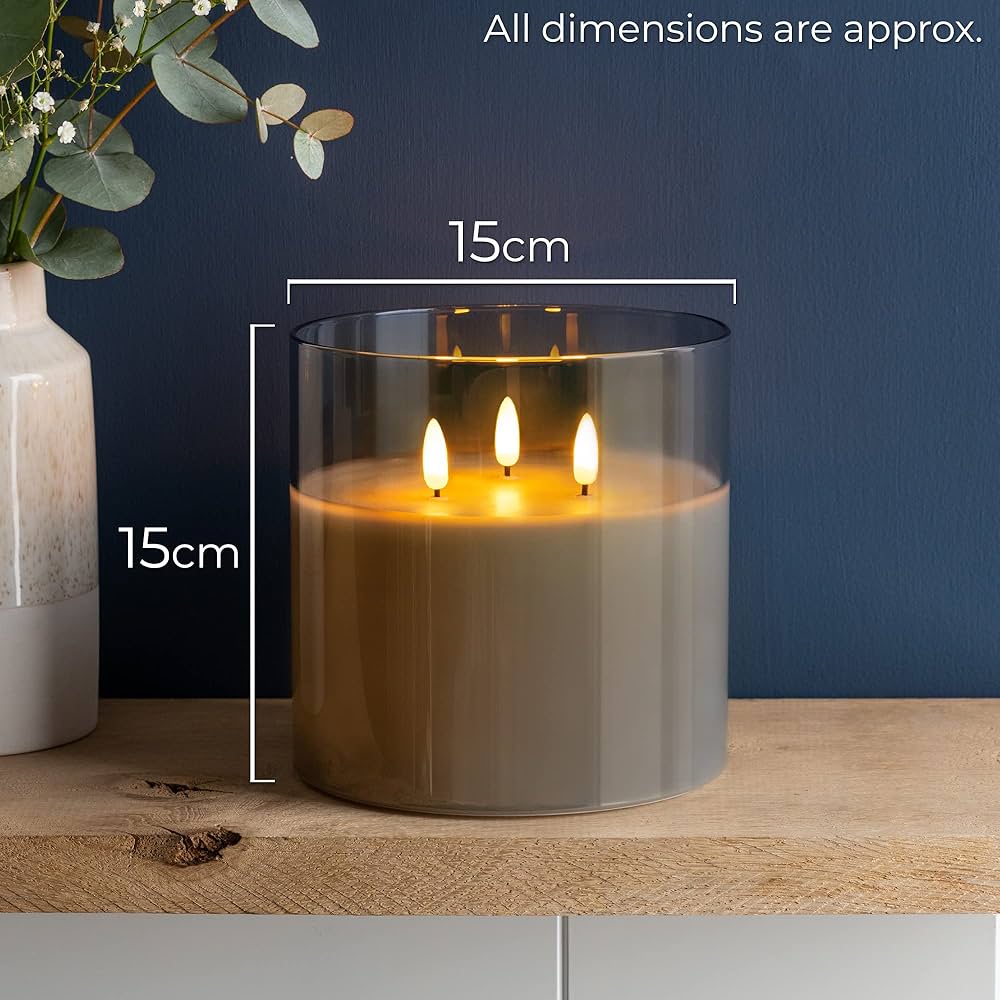 Extra Large LED Glass Candles — Cozy Atmosphere via Remote Control