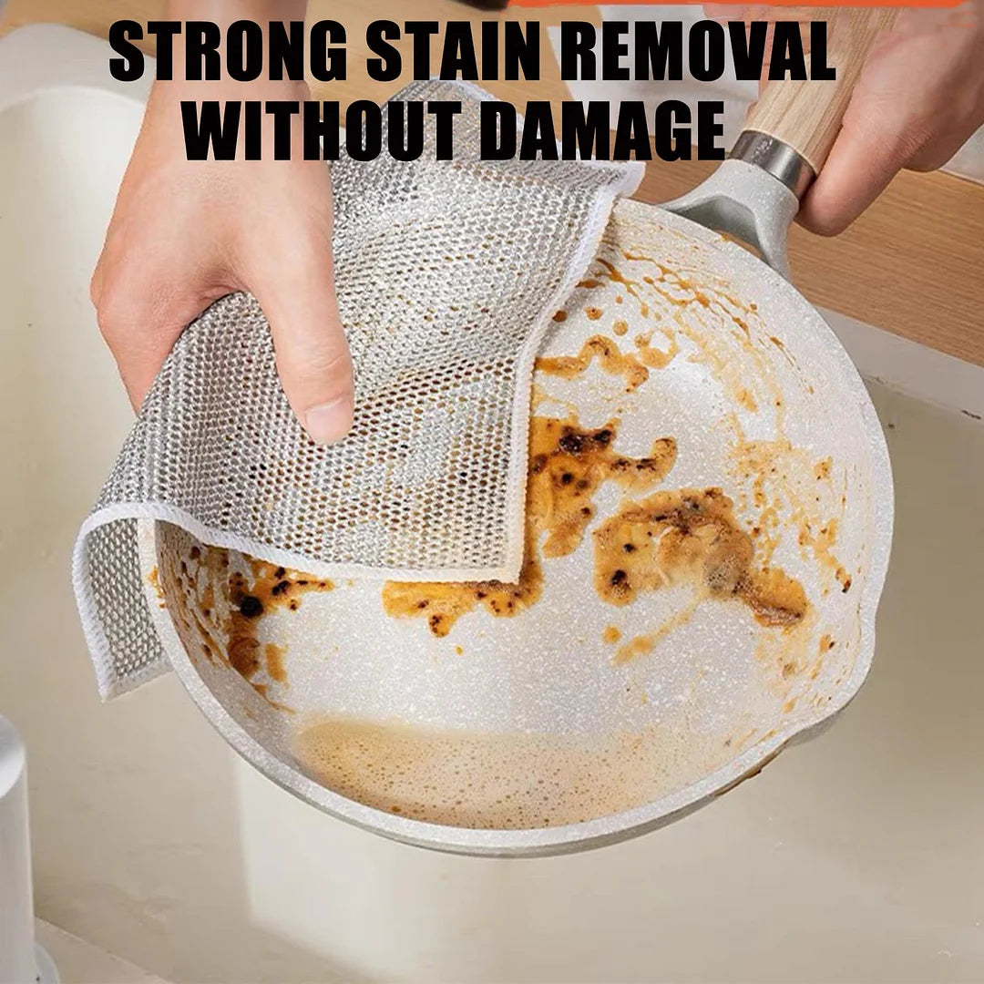 Stainless Steel Scrubber — Effortless Cleanliness Without Scratches (10 pieces)