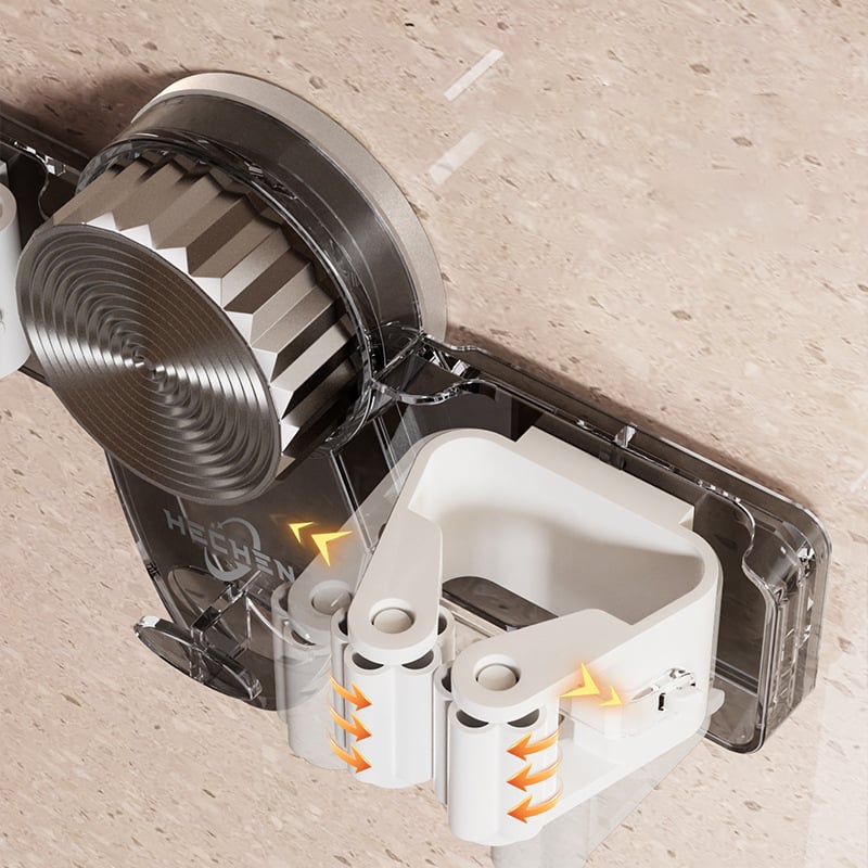 Broom clamp with suction cups - Space-saving wall bracket with adjustable hooks Mivoza Germany