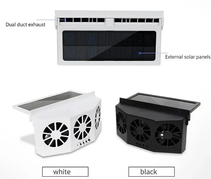 Solar-Powered Car Fan – Wireless & Compact