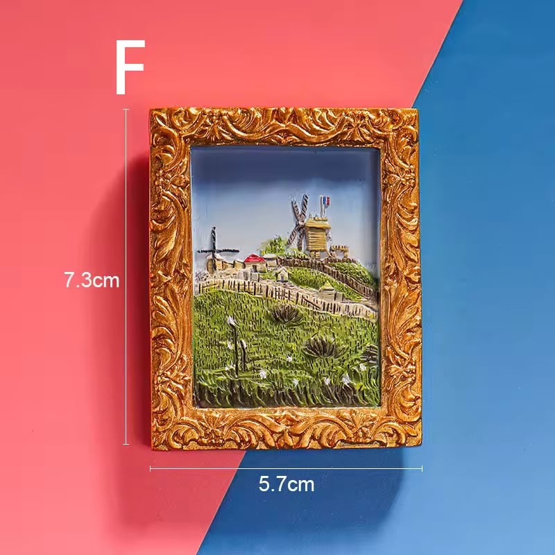 Van Gogh Refrigerator Magnets with 3D Art Details