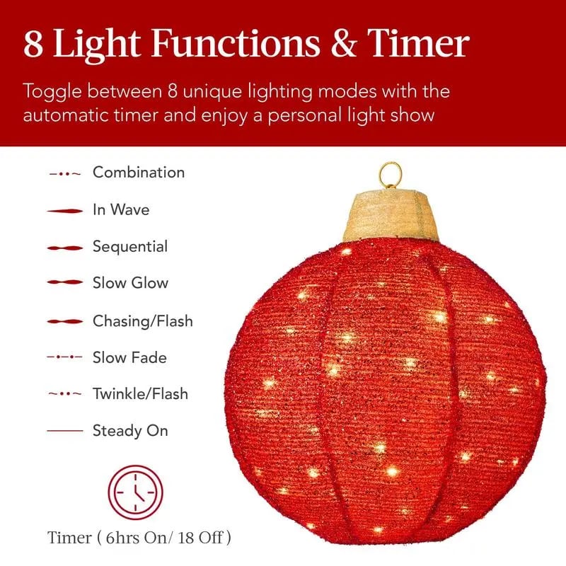 Pop-Up LED Decorative Ball — Enjoy Dynamic Light Show with 8 Modes