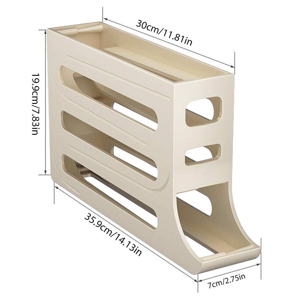 EggGlide™ — Pressure-Free 4-Tier Fridge Organizer