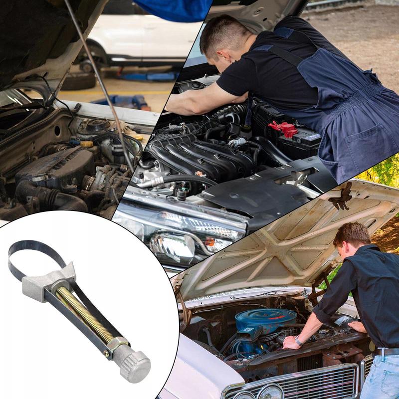 Adjustable Oil Filter Strap Wrench — Durable Tool for 2.4–4.7 inches Filters