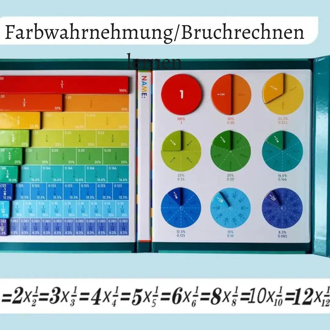 Magnetic Fraction Learning Tiles — Interactive Math Set for Kids